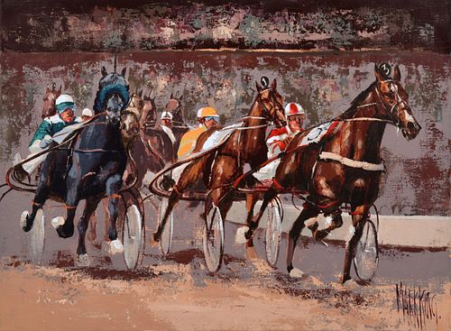 Mark King Painting, Horse/Harness Racing