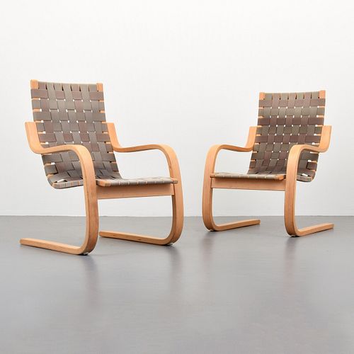 Pair of Alvar Aalto Cantilever Arm Chairs
