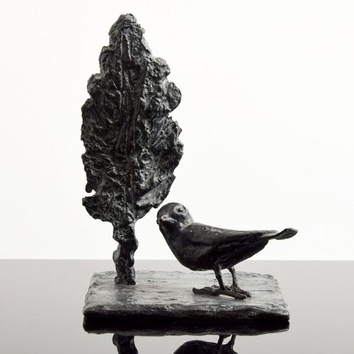 Diego Giacometti Bronze "Oiseau et Arbre" Sculpture