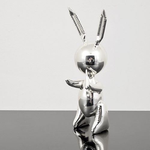 Jeff Koons (after) Silver Rabbit Balloon Sculpture