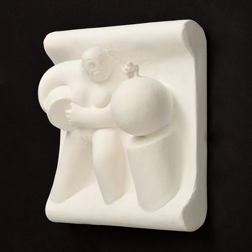Tom Otterness "Enlightened Worker" Relief Sculpture