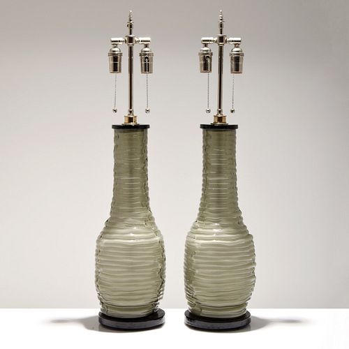 Pair of Murano Lamps, Manner of Cenedese
