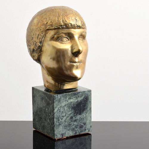 Minna Harkavy Bronze Head Sculpture
