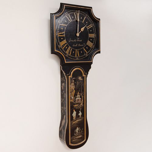 Regency Style Japanned Act of Parliament Clock, of Recent Manufacture