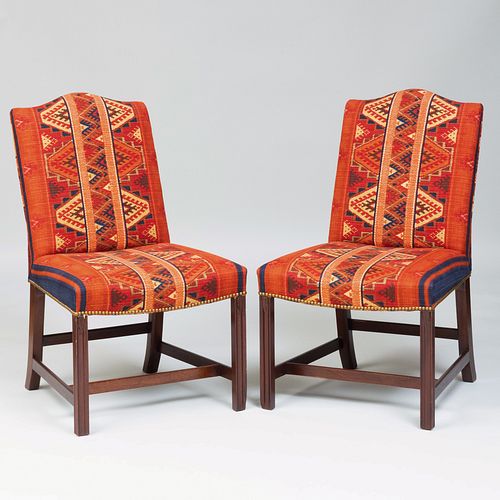 Pair of George III Style Mahogany Side Chairs, of Recent Manufacture