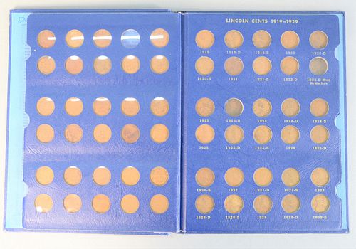 Lincoln Cent Coin Album 
1909 - 1940 with most key dates