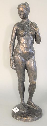Wayne Southwock (b. 1923)
standing woman bronze
signed on base Southwick 3/8
height 21 1/4 inches
Provenance: The Estate of Diana Atwood Johnson