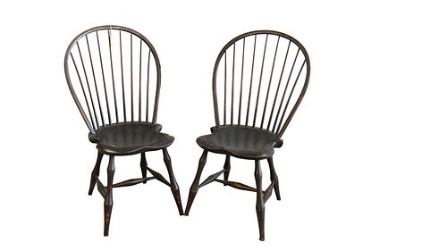 Pair D.R. Dimes Windsor Side Chairs
height 38 1/2 inches