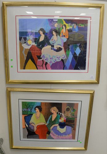 Pair of Itzchak Isaac Tarkay (Israeli, 1935 - 2012) 
interior scene with female figures
Lithograph in colors on paper 
signed and editioned in pencil 