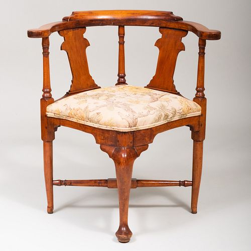 Chippendale Maple Corner Chair