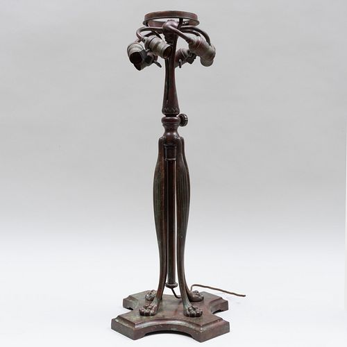Tiffany Studios Banded 'Dogwood' Table Lamp Base