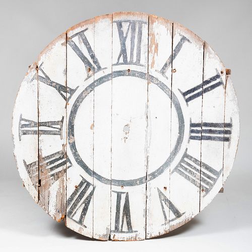 Large Painted Wood Clock Face