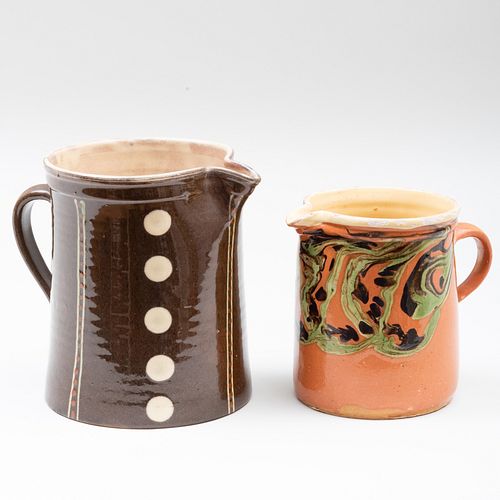 French and an Additional Pottery Redware Pitcher