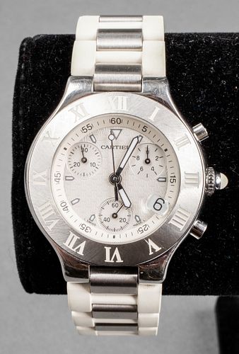 Cartier Chronoscaph Stainless Steel & Rubber Watch
