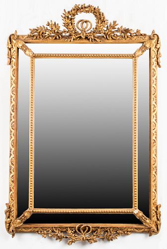 Louis XVI Style Large Giltwood Wall Mirror