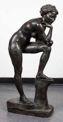 Louis Tuaillon "Sinnende" Bronze Sculpture