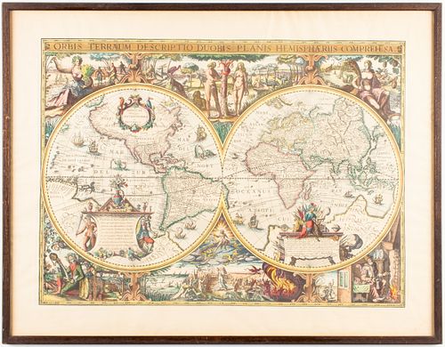 Van Geelkercken Orbis Terrarum Engraved Map