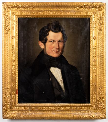 American School Portrait of a Gentleman, 19th C.