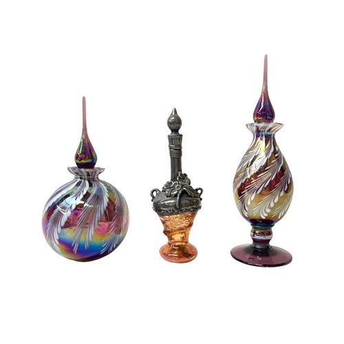 Decorative Hand Blown Art Glass Perfume Bottles