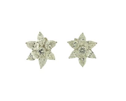 Harry Winston Style 17.50ct Diamond Earrings