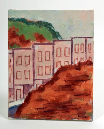 L. Dennis Painting - "Top of the Hill, Daly City" 2001