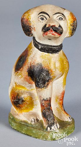 Pennsylvania chalkware dog, 19th c.