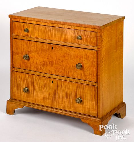 Canadian tiger maple chest of drawers