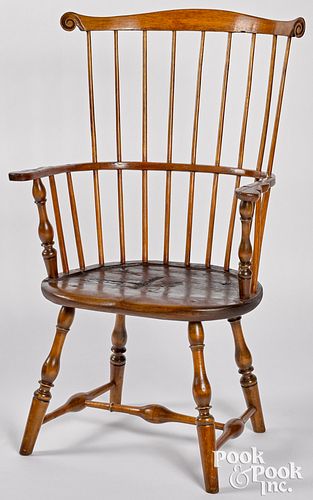 Pennsylvania combback Windsor armchair, ca. 1790