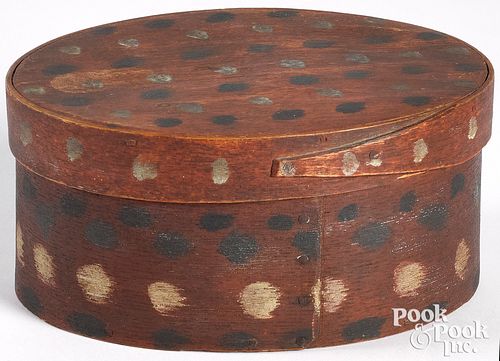 American painted bentwood box