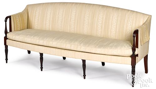 New England Sheraton mahogany sofa, ca. 1815