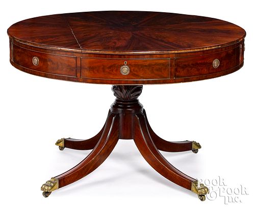 Regency mahogany drum table, early 19th c.