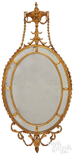 George III giltwood mirror, late 18th c.