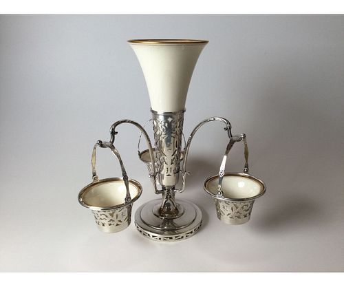 Sterling Silver and Lenox Epergne
