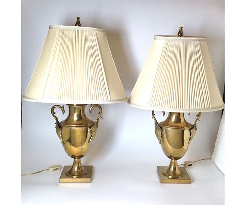 Pair Chapman Brass Lamps