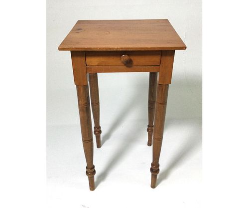 Early Pine One Drawer Stand