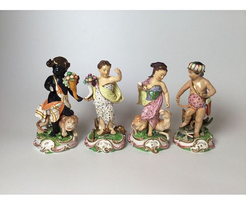 19th Century English Derby Porcelain Figurines