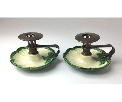 Pair of Art Nouveau Candle Holders