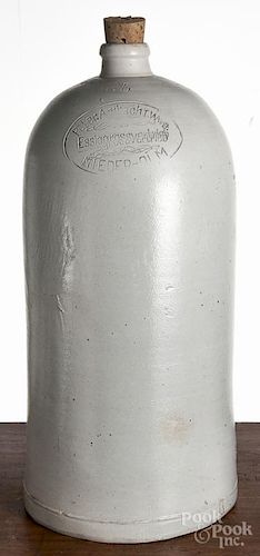 German stoneware vinegar jug, ca. 1900, impressed Peter Ambachi Essig grossevertrieb Nieder-Olm