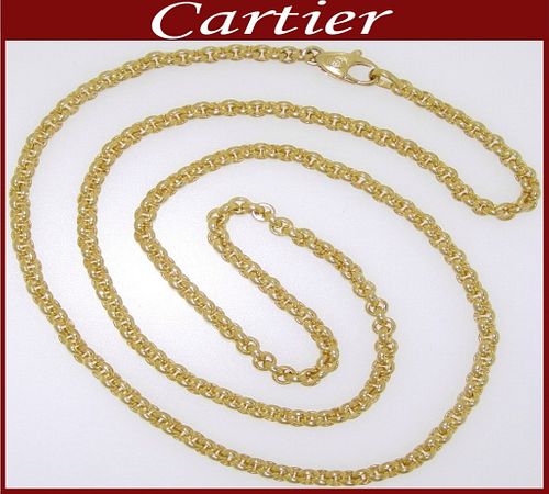Rare Cartier Yellow Gold Chain Retail $9,500
