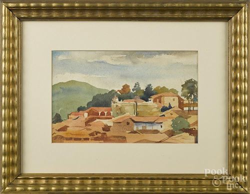 Ranulph Bye (American 1916-2003), watercolor landscape, signed lower left, 7'' x 11''.