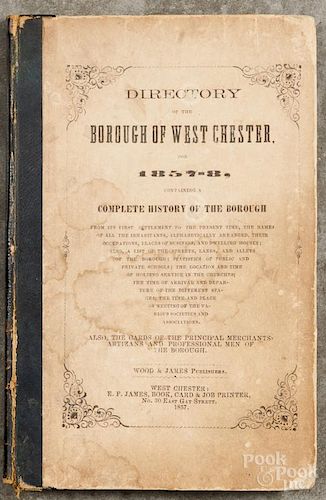 Directory of the Borough of West Chester (Pennsylvania) for 1857-8, Wood and James Publishers