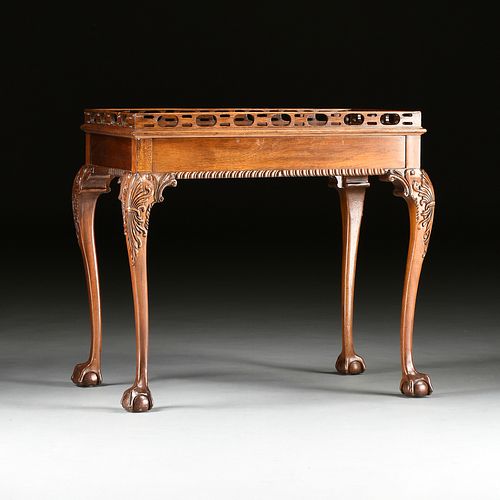 A GEORGE III STYLE FLAME MAHOGANY TEA TABLE, BY COUNCIL CRAFTSMAN, LATE 20TH CENTURY,