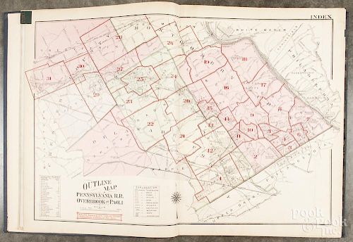 Property Atlas - Main Line Pennsylvania Railroad from Overbrook to Paoli, Albert Grosser & Co.
