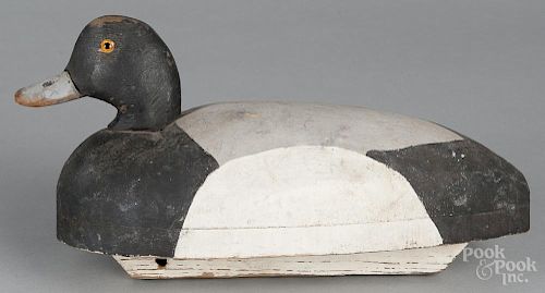 New York carved and painted duck decoy, mid 20th c., attributed to A. Griswold, Seaford, New York