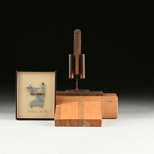 DONALD EDWARD SHAW (American  1934-2016) TWO SCULPTURES, "Artifact," AND "Betatakin," 1984/1989,