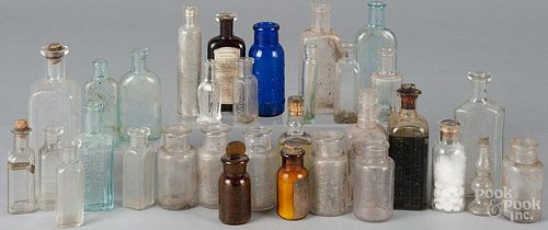 Medicine and assorted bottles, 19th/20th c., to include a physician's sample of Wampole's