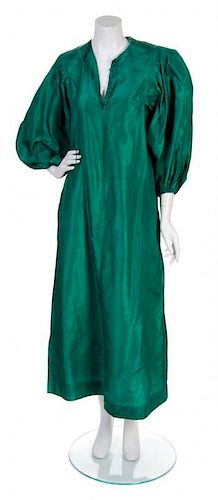 * A Nina Ricci Green Silk Dress,
