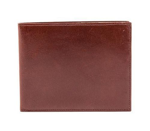 A Bottega Veneta Brown Leather Men's Wallet,