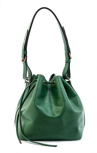 A Louis Vuitton Green Epi Bucket Handbag,