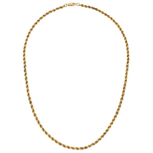 NECKLACE IN 14K YELLOW GOLD Box clasp. Weight: 44.5 g. Length: 24.3" (61.8 cm)